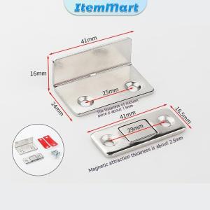 ItemMart Anti-Rust Strong Magnetic Stainless Door Catch Closer Cabinet Doorcatch Latch Magnet