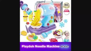 Playdough Noodle & Ice Cream Maker Toy Set – Princess Pretend Clay Kitchen Play for Kids Wheat Puree Dough