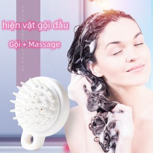 Lược gội đầu bằng silicon mát xa da đầu giảm rụng kích thích mọc tóc Nhỏ Gọn-HAUSE