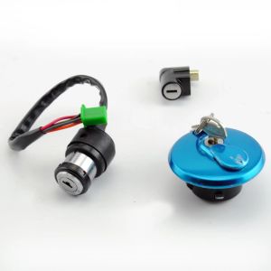 GN125 Ignition Main Switch Petrol Fuel Tank Cap Seat Lock Complete Lock Set 2 Keys for Suzuki GN125 GN 125 GN125H 1982-2001