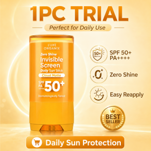 LUXE ORGANIX Sunscreen Zero Shine Invisible Screen Daily Sun Stick SPF 100+ Whitening Oil-control Cloud Matte SPF 50+ 17g Stick