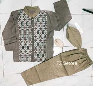 COD terbaru Koko songket anak lengan panjang usia 6 -15 tahun / BAJU muslim anak laki laki satu set