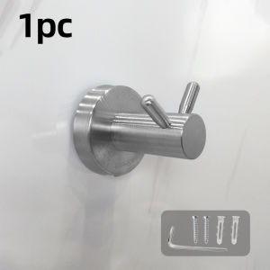 BAOKEMO Stainless Steel Wall Mounted Double Robe Hook Bathroom Coat Rack Towel Hook