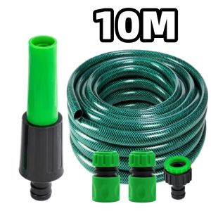 PVC garden hose Kit - easy to store design with nozzle and connector high-pressure car wash and daily watering of the garden durable not afraid of UV rays and monsoons