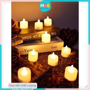 Nến điện tử LED mini Nến điện tử có nhấp nháy màu vàng dùng pin cúc AG3 trang trí sinh nhật party ngày kỷ niệm 8/3  valentine lễ tình nhân