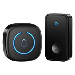 (HD1)Wireless doorbell waterproof self-powered button remote control switch call bell for homedoor chime smart switch no battery required60 songsofficehotelapartmentEU plug
