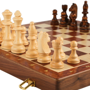 45cm Top Grade Wooden Folding Big Chess Set Traditional Classic Handwork Solid Wood Pieces Walnut Chessboard Children Gift Board Game 🔥พร้อมส่ง🔥หมากรุกชุดด้านบนไม้พับขนาดใหญ่แบบดั้งเดิมทำด้วย