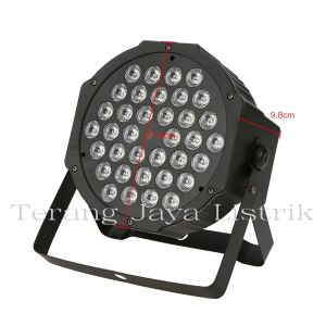 LAMPU DISCO PARLED 36 MATA LED RGB REMOTAN AC 220V / LAMPU PARLED SOROT DISCO PUTAR 36 LED PANGGUNG