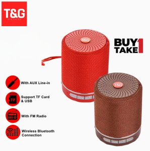 T&G TG-511 Bluetooth V4.2 Portable Mini HiFi Speaker with TF Card USB AUX In FM Radio Function and Strap