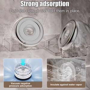 Storage Shelf Powerful Suction Easy Disassembly No-punch Self-electrical Rotation