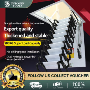 Attic Telescopic Ladder 3.5M  Attic Retractable Staircase Lifting Telescopic Ladder Home Villa Stretch Folding Invisible Ladder