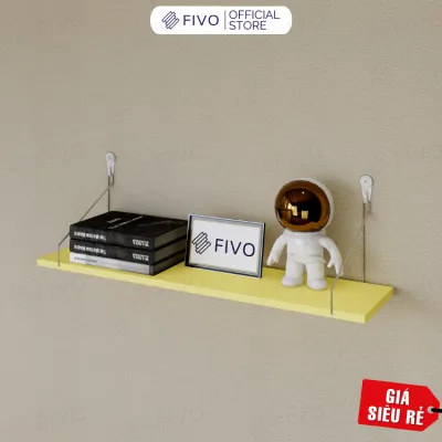 Kệ Gỗ Treo Tường Trang Trí Decor Thương Hiệu FIVO FB40 Không Cần Khoan Với Móc Treo Inox Dễ Dàng Gắn Lên Tường