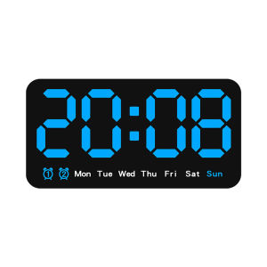 Electronic Wall Clock Temperature Date Table Clock Wall-mounted Dual Alarms Digital LED Clocks for Home Bedroom