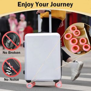 Caster Cover Buffer Protection Travel Bag Silicone Blue Shock Absorption Trolley Case Comfort of Use