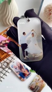 Personalised Acrylic Keychain Custom Photo Keychain Charm Couple Gift Anniversary Birthday