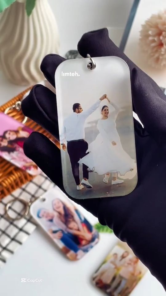 Personalised Acrylic Keychain Custom Photo  Keychain Charm  Couple Gift  Anniversary Birthday