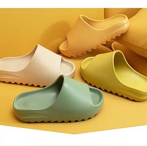 Solid Color Summer Slippers Flat Shoes Student Flip-Flops Slippers CoupleS Slide Sandals