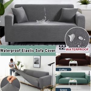 1/2/3/4 Seater Waterproof Comfortable Sofa Protector Cover Elastic Anti-Skid Stretch Couch Knitted