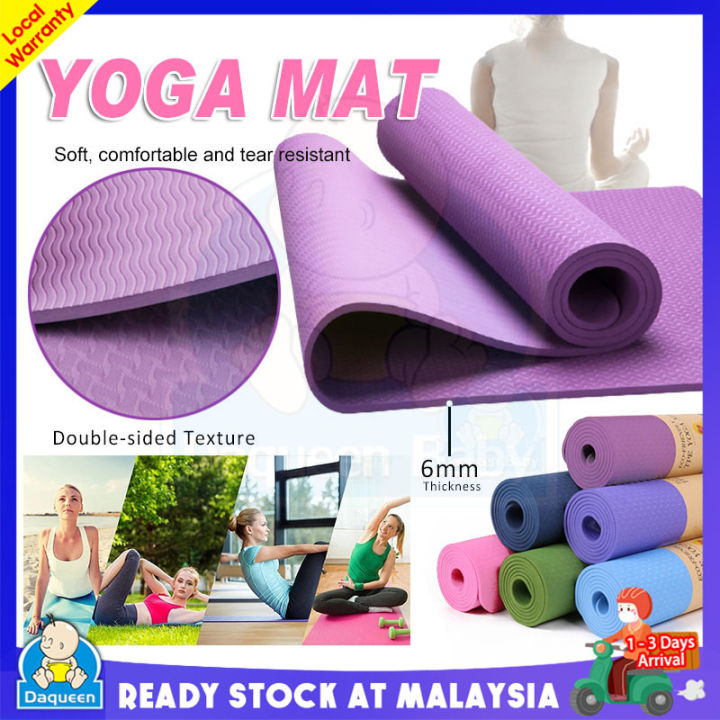 NBR Yoga Mat Gym Jump Rope Mat Exercise Mat Extra Thick NonSlip Push