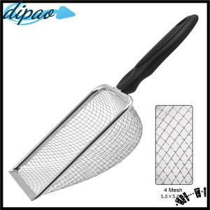 【dipao】 Pet Cleaning Tools Stainless Steel Feces Shovel Net Cat Litter Shovel Reptiles Lizard Sand Shovel Mesh Screen Fecal Spoon