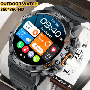 LIGE Smart Men Watch Health Monitoring Bracelet Outdoor Flashlight Smart Bluetooth Call Watch Men For Android iOS + Box