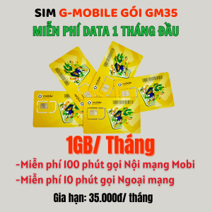 SIM 4G Mobifone GMobile Miễn Phí 1 Tháng Gọi Nhiều Lướt Mạnh Không Tốn Phí Gói Cước Rẻ GM35 GM68 GM86 GM120 GM200 | FREESHIP - CHƯA KÍCH HOẠT