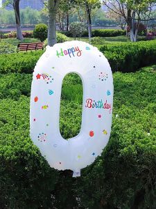 Belon Foil 32 Inch White Number Balloon Party Decoration Birthday Celebration Kids Photo Props Party