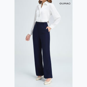 [MUA 2 GIẢM 70K] Quần Tây Nữ GUMAC Form Suông Quai Dê Một Nút Hai Túi Sườn Tiện Lợi LQE1241