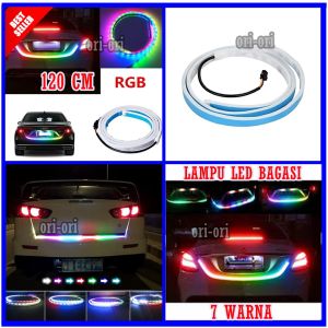 Lampu LED Bagasi Belakang Mobil 12 Volt RGB Waterproof Panjang 120cm Warna Pelangi Cerah ORI ORI