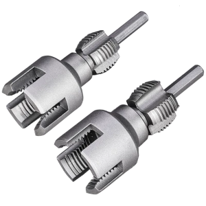 Electric Drill Threader Tool With 1/2" 3/4" Heavy Duty Dies Portable PVC Pipe Threading Equipment For PVC Plumbing 2pcs