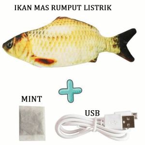 Skisopgo Pet Cat Toys Simulation Stuffed Fish Shape Chewing Toy Cat Nip Pet Interactive Toys