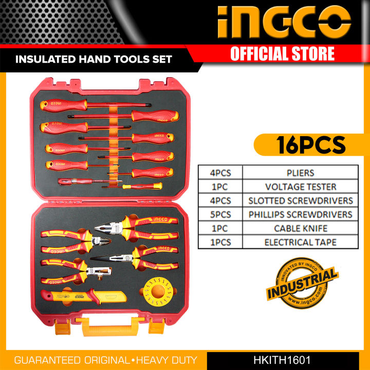 INGCO 16PCS Industrial Insulated Hand Tools Set HKITH1601 IHT | Lazada PH