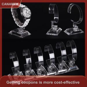【CANAMEK 】 2pcs Clear Acrylic Detachable Bracelet Jewelry Watch Display Holder Stand Rack
