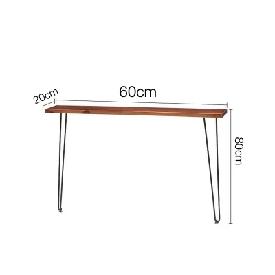 Solid Wood Wall Table Bedroom Living Room Narrow Table Decorative Table Corridor Table Industrial Entryway Table for Hallway Entrance Office Corridor Behind Sofa Easy Assembly Rustic Brown