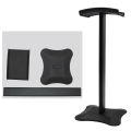 Headphone Stand Universal Desktop Headset Holder with Aluminum Supporting Bar Flexible Headrest for All Headphones Size. 