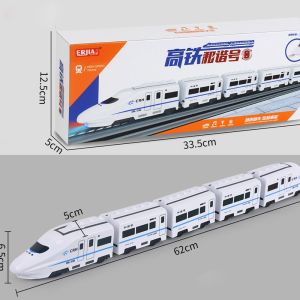 BEIBEI Electronic Components Simulation Harmony Rail-car Plastic Cement With Sound Light High-speed Railway Train Toys Creative Universal Driving Kids