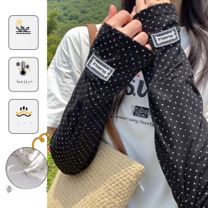 Adjustable tightness Arm sleeves Sleeve Sunshade Cool feeling Block UV rays Skinfriendly and comfortable Ice sleeves/Female Summer Sunscreen Sleeves UV Ice Sleeves Protective Arm Loose Shade Ice Silk Sleeves