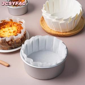 JCSYFAC Basque Cheesecake dầu Khay giấy có thể gập lại khuôn bánh dùng một lần phát hành Mousse bánh Giấy nướng dầu bằng chứng cạnh giấy