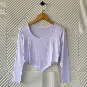 Atasan Lengan Panjang Polos Wanita/Kaos Spandek Rayon Lembut adem/T-Shirt Crop Top/Atasan Wanita
