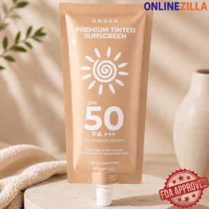 Adorn Premium Tinted Sunscreen SPF 50 PA+++ - Lightweight Non-Greasy Broad-Spectrum Protection (50g)