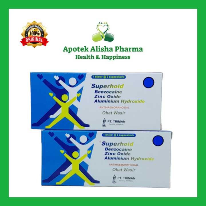 Superhoid Suppositoria (Box 6pcs) - Super Hoid Kapsul Anus Obat Wasir / Ambeyen / Ambeien / Hemorid