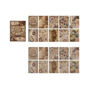 20 Sheets Retro Scrapbooking Decorative Paper for Scrapbooking Journal Planner Picture Frames Phone Case Embellishment