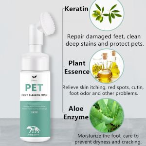 【Ready】Pet Foot Cleansing Foam Busa Pembersih Kaki Hewan Peliharaan Kucing Anjing Deodoran Kaki Mencuci Perawatan Kaki Anjing Kucing Paw Cleaning Foam