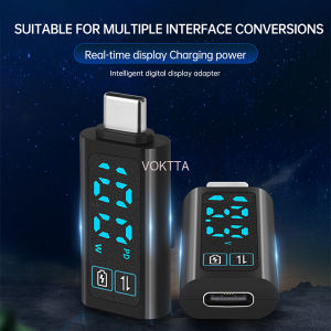 5-24V DC มิเตอร์พลังงานดิจิตัลสมาร์ท-PD 100W อแดปเตอร์ชาร์จแบตเตอรี่ความเร็วสูงพร้อมอินเตอร์เฟซ Type-C