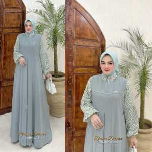 gamis branded kekinian prodok amore by ruby edisi raina dress gamis motif kerah kemeja viral