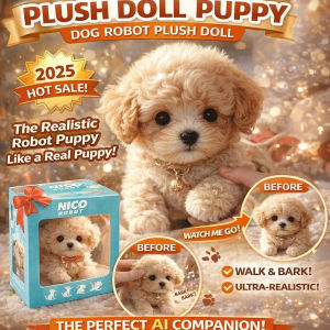Robot Puppy Plush Doll Robot Puppy Robotic Dog Plush Stuffed Toy Cute Animal Short Plush Fur Kids Toy Gift Collectible Figure