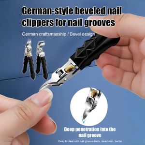 German Stainless Steel Nail Clippers with a Slanted Tip and Wide Opening Specifically Designed for Nail Grooves Single Pack德式甲沟专用斜口指甲刀