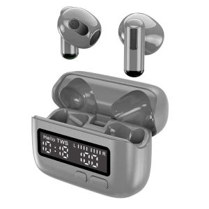 5.2 Portable Wireless Bluetooth Earphones Unique Retro Personalized Trend Battery and Time Digital Display Noise Canceling Mic