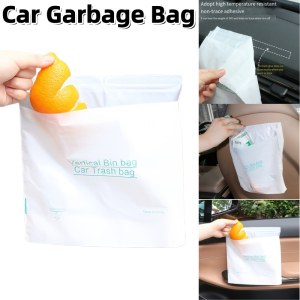40pcs Car Garbage Bag Trash Rubbish Bag Auto Traveling Dashboard Paste Seat Back Hanging Disposable Trash Bag Office Cleaning Bag
