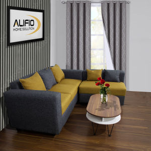ALIFIO Sofa L/Type Mawar/Minimalis/Fabrick kanvas/Harga Ekonomis